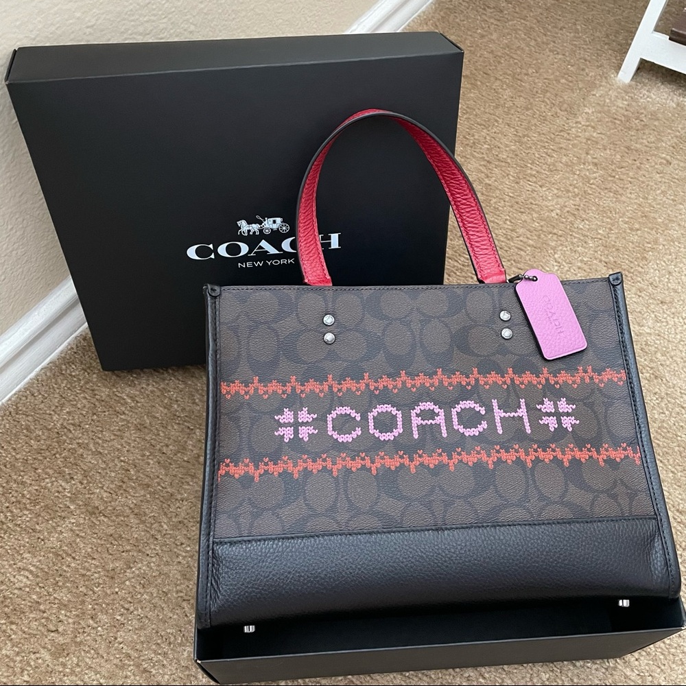 Coach Dempsey Carryall In Signature Canvas with Fair Isle Graphic